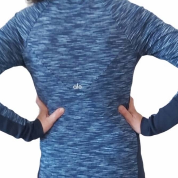 ALO Yoga Elite Jacket . Rich NAVY/Space DYE. - Picture 15 of 16